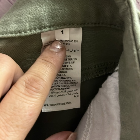 Chicos size one olive green, so slimming girlfriend, ankle pants, women’…​ - Picture 5 of 5